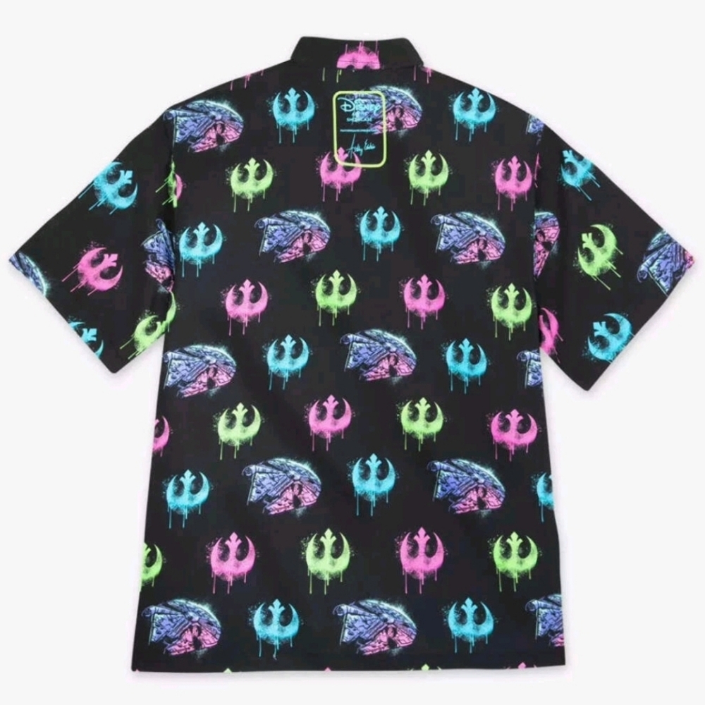 Disney Star Wars Millennium Falcon & Rebel Alliance Starbird Woven Shirt